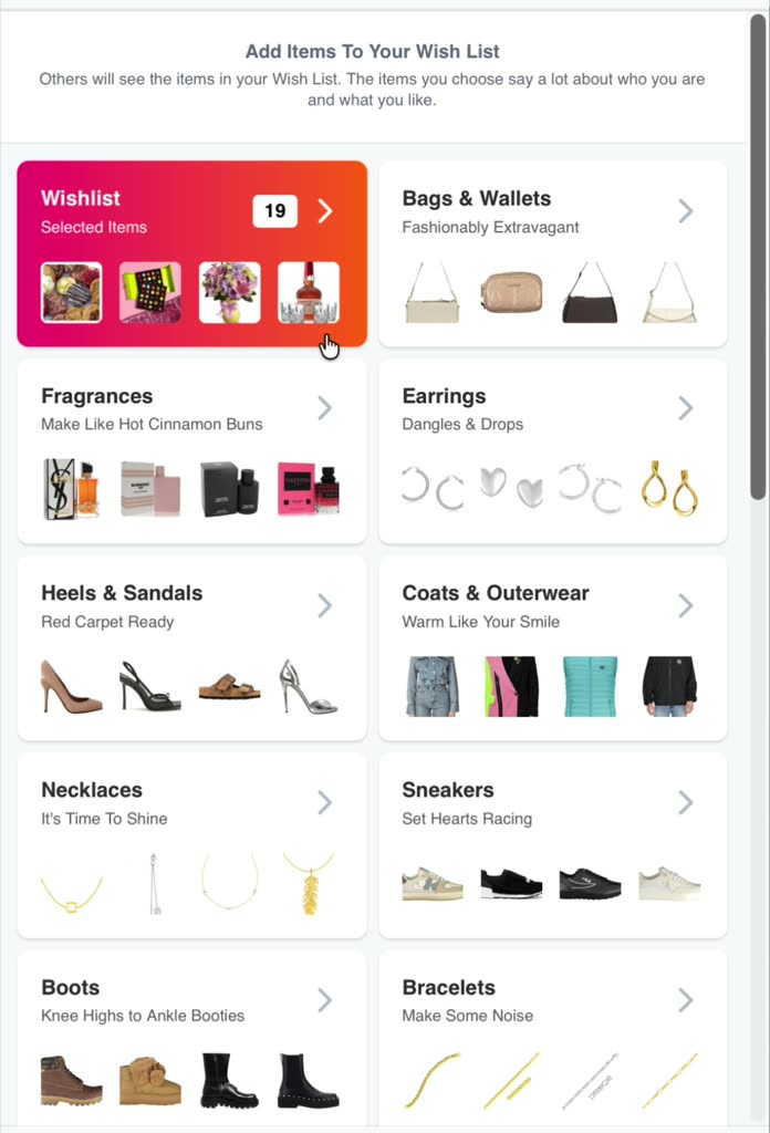 The RealGifts white label gift shop storefront running inside a platform page
